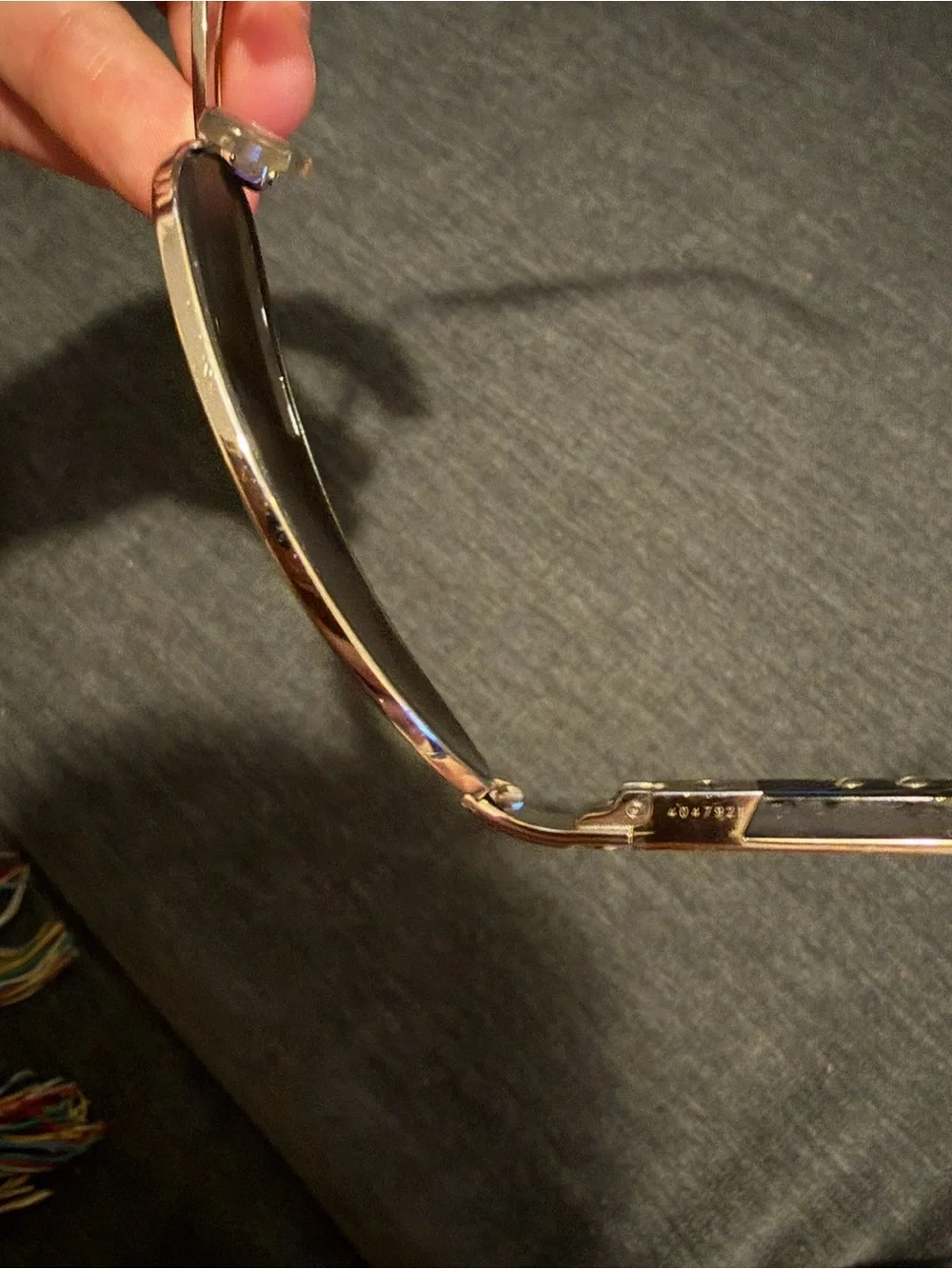 Vintage Cartier Women's Silver Frame Black Lens Aviator /Navigator Sunglasses